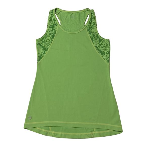 Womens Athleta Racerback Sleeveless Tank Top Green Size Small EUC - Picture 1 of 5